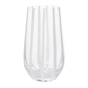 Broste Copenhagen Stripe juomalasi 55 cl Clear-white stripes