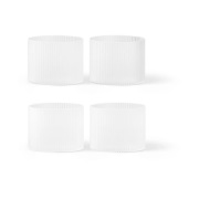 Ferm Living Ripple lasi matalat 4-pack Frosted