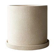 DBKD Grow ruukku Ø30 cm aluslautasella Creme structure