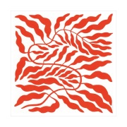 Fine Little Day Orange red leaf 50x50 cm