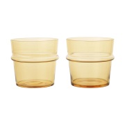 Ferm Living Boya juomalasi matala 30 cl 2-pack. Keltainen