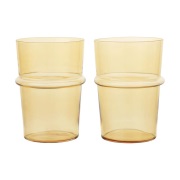 Ferm Living Boya juomalasi korkea 45 cl 2-pack. Keltainen