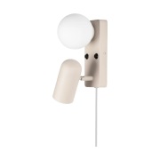 Globen Lighting Doppio seinävalaisin Beige