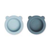 Liewood Peony kulho imukupilla Ø16 cm 2 osaa Sea blue-Whale blue