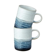 Denby Kiln blue ridged mugg 2-pack 41 cl