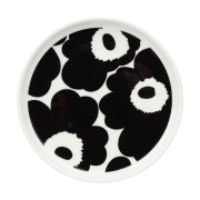 Marimekko Unikko lautanen Ø13.5 cm Musta-valkoinen