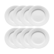 Rörstrand Swedish Grace lautanen Ø24 cm 8-pakkaus - Lumi (valkoinen)
