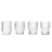 Ferm Living Ripple lasi 4 kpl kirkas