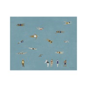 Fine Little Day Swimmers juliste Blue, 40x50 cm
