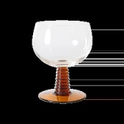 HKliving Swirl viinilasi matala Ochre