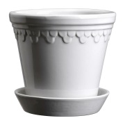 Bergs Potter Københavner ruukku lasitettu Ø10 cm Mineral White