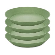 Koziol Connect syvä lautanen Ø 24 cm 4-pakkaus Nature leaf green
