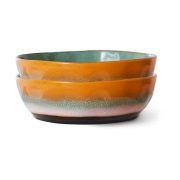 HKliving 70's pastalautanen Ø19,5 cm 2 kpl Golden hour