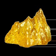 Kosta Boda The Rock kynttilälyhty 91 mm Keltainen