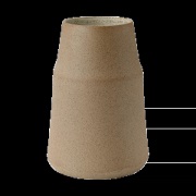 Knabstrup Keramik Clay vaasi 18 cm Warm sand
