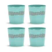 Serax Ottolenghi Feast kahvikuppi 25 cl 4-pakkaus Azure stripes-red