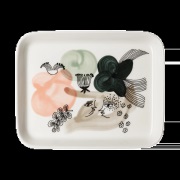 Arabia Kukkamaa lautanen 15x19 cm. Vihreä