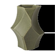 Ferm Living Cueva maljakko 26 cm Dark sage