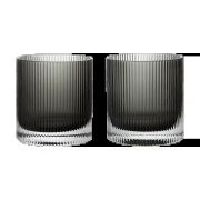 Ferm Living Ripple tumbler lasi 25 cl 2-pack Savutettu harmaa