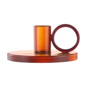 Muurla Loop kynttilänjalka Ø11 cm Amber