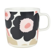 Marimekko Unikko muki 40 cl Off white-charcoal-sand-pink