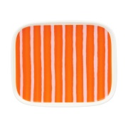 Marimekko Oiva Piccolo lautanen 12x15 cm oranssinpinkki