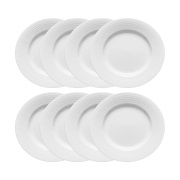 Rörstrand Swedish Grace lautanen Ø24 cm 8-pakkaus - Lumi (valkoinen)