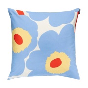 Marimekko Unikko tyynynpäällinen 50x50 cm White-vaaleansininen-oranssi...