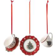 Villeroy & Boch Toy's Delight joulukoristeet astiasto 3 osaa, punainen