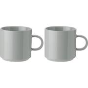 Stelton Muki 2-pakkaus 0,2 litraa, light grey