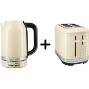 KitchenAid 5KMT2109 Leivänpaahdin + 5KEK1701 Vedenkeitin, almond cream