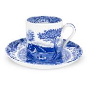 Spode Kahvikuppi ja lautanen, Blue Italian