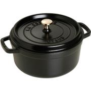 Staub Pyöreä kattila 24 cm 3,8 L, musta