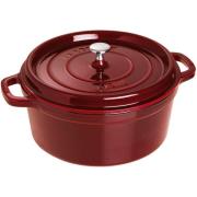 Staub Pyöreä kattila 28 cm 6,7 L, granaattiomena