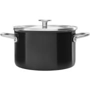 KitchenAid Cookware Collection -kattila, kannellinen, 20 cm, musta