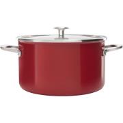 KitchenAid Cookware Collection -kattila, kannellinen, 24 cm, punainen