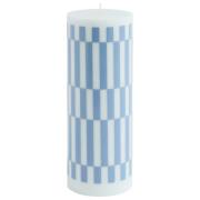 HAY Column kynttilä large, light blue/dusty blue check