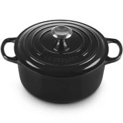 Le Creuset - Signature Valurautapata pyöreä 24 cm 4,2 L Musta