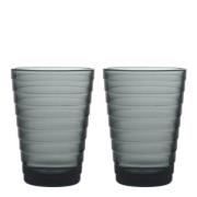 iittala - Aino Aalto Juomalasi 33 cl 2 kpl Tummanharmaa