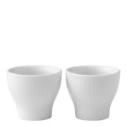 Royal Copenhagen - White Fluted Munakuppi 2 kpl