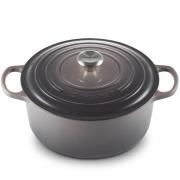 Le Creuset - Signature Valurautapata pyöreä 24 cm 4,2 L Flint