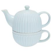 GreenGate - Alice Tea For One Teekannu / Teekuppi 48 cl Pale Blue