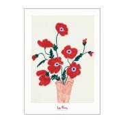 Poster & Frame - La Poire Juliste 50x70 cm Poppies