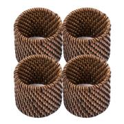 Ziczac - Rattan Servettirengas 4,5 cm 4 kpl Ruskea