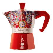 Bialetti - Moka express Dolce & Gabbana Mutteripannu 3 kuppia Punainen