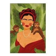 Poster & Frame - Raissa Oltmanns Juliste 50x70 cm Frida and monkeys