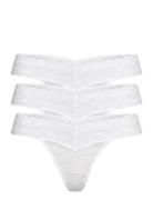 Brief Thong Low Lacey 3 Pack Stringit Alusvaatteet White Lindex