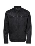 Onswillow Fake Suede Jacket Otw Nahkatakki Black ONLY & SONS