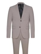 Plain Mens Suit - Normal Length Puku Beige Lindbergh