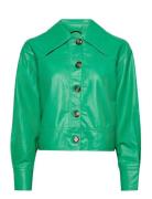 Josefina Jacket Nahkatakki Green Gina Tricot